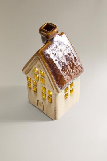 DÉCO PORCELAINE MAISON LUMIÈRE NOËL - Marron de Zara - Image 1