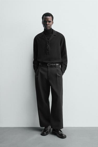 FLOWING POLO SHIRT - Black by Zara - Image 0