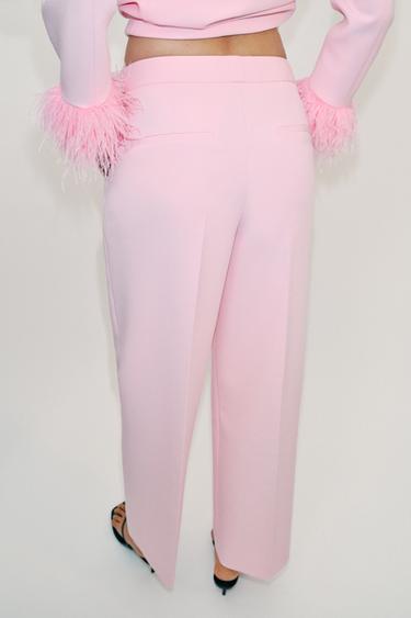 LOW-RISE STRAIGHT-LEG TROUSERS - Pink by Zara - Image 5