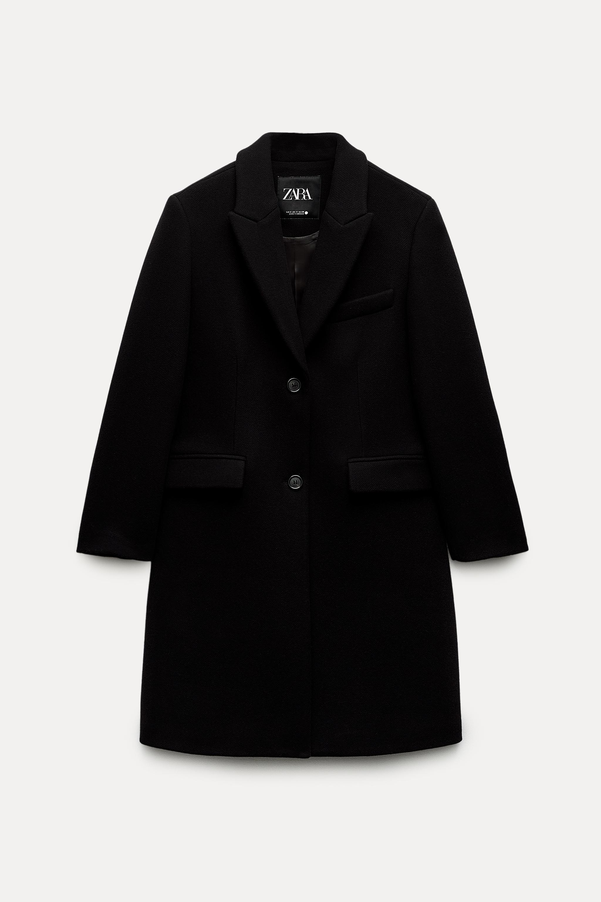 TAILORED DOUBLE BREASTED COAT ZW COLLECTION - Black