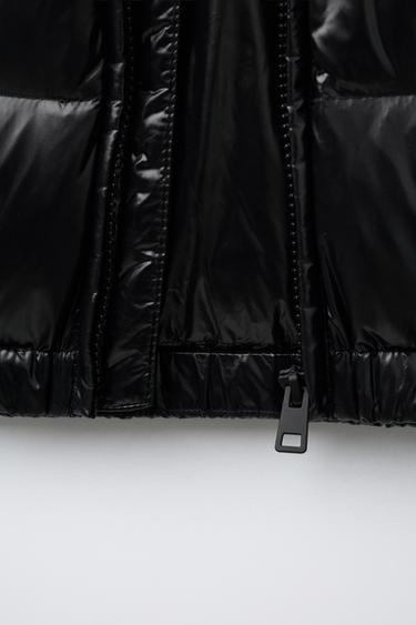 DOUDOUNE EN PLUME ET DUVET À CAPUCHE DÉPERLANTE - Noir de Zara - Image 6