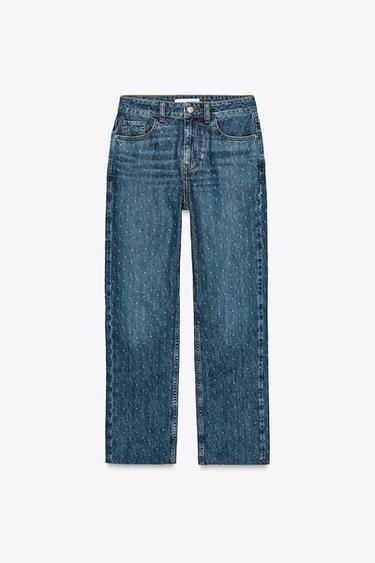 JEAN Z1975 DROIT TAILLE HAUTE LONGUEUR 7/8 - Bleu moyen de Zara - Image 5