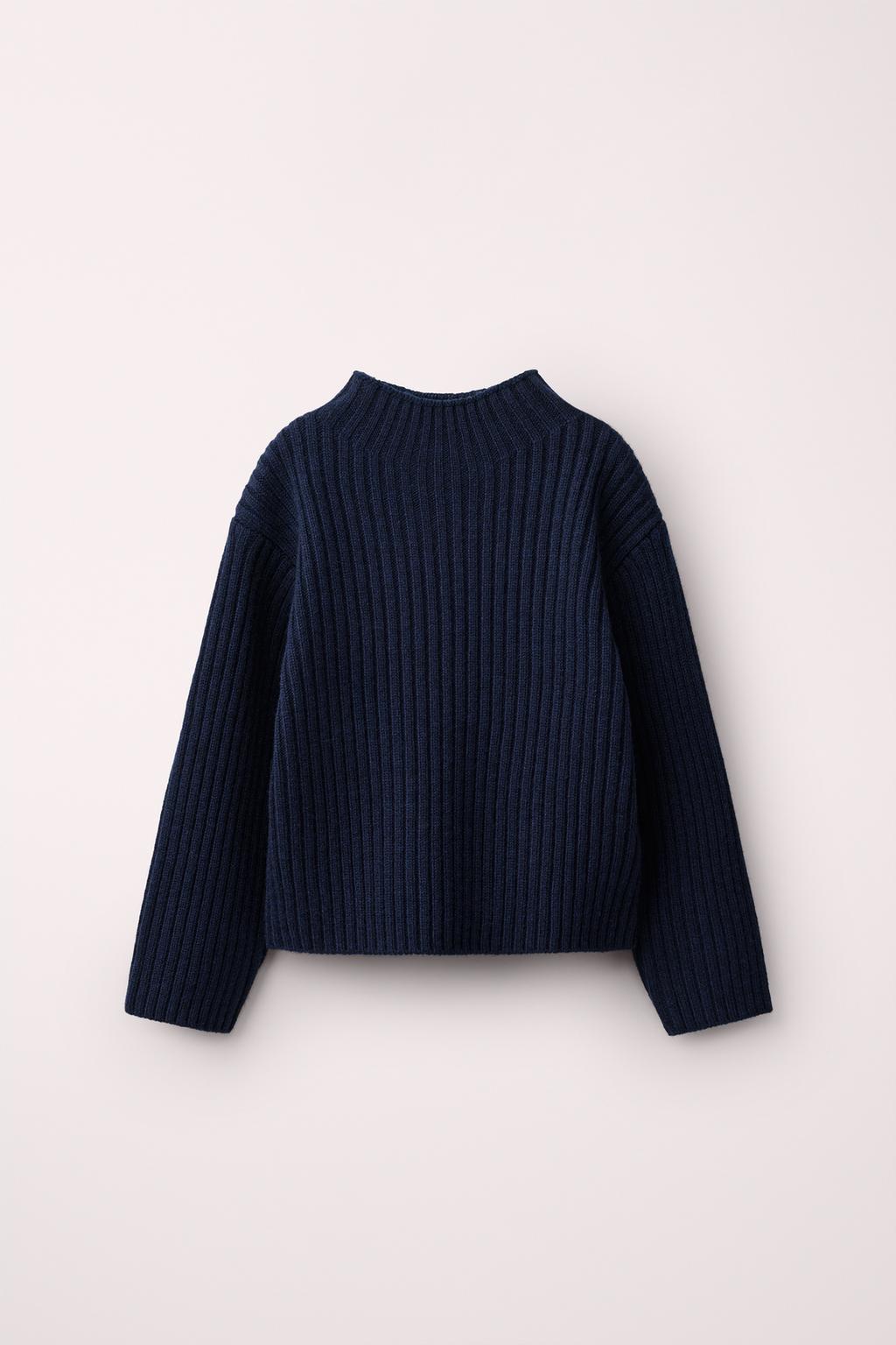 100% WOOL RIBBED KNIT JUMPER CREATED BY CARAMEL LONDON X ZARA