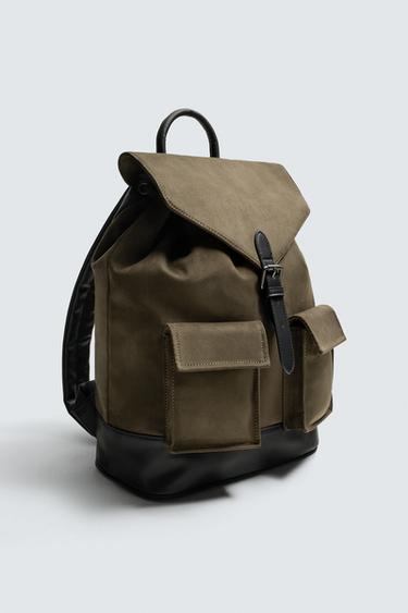 SAC À DOS MULTIPOCHES - Vert kaki de Zara - Image 1