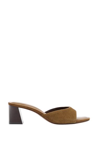 MULE-SANDALETTE MIT BREITEM ABSATZ - Braun von Zara