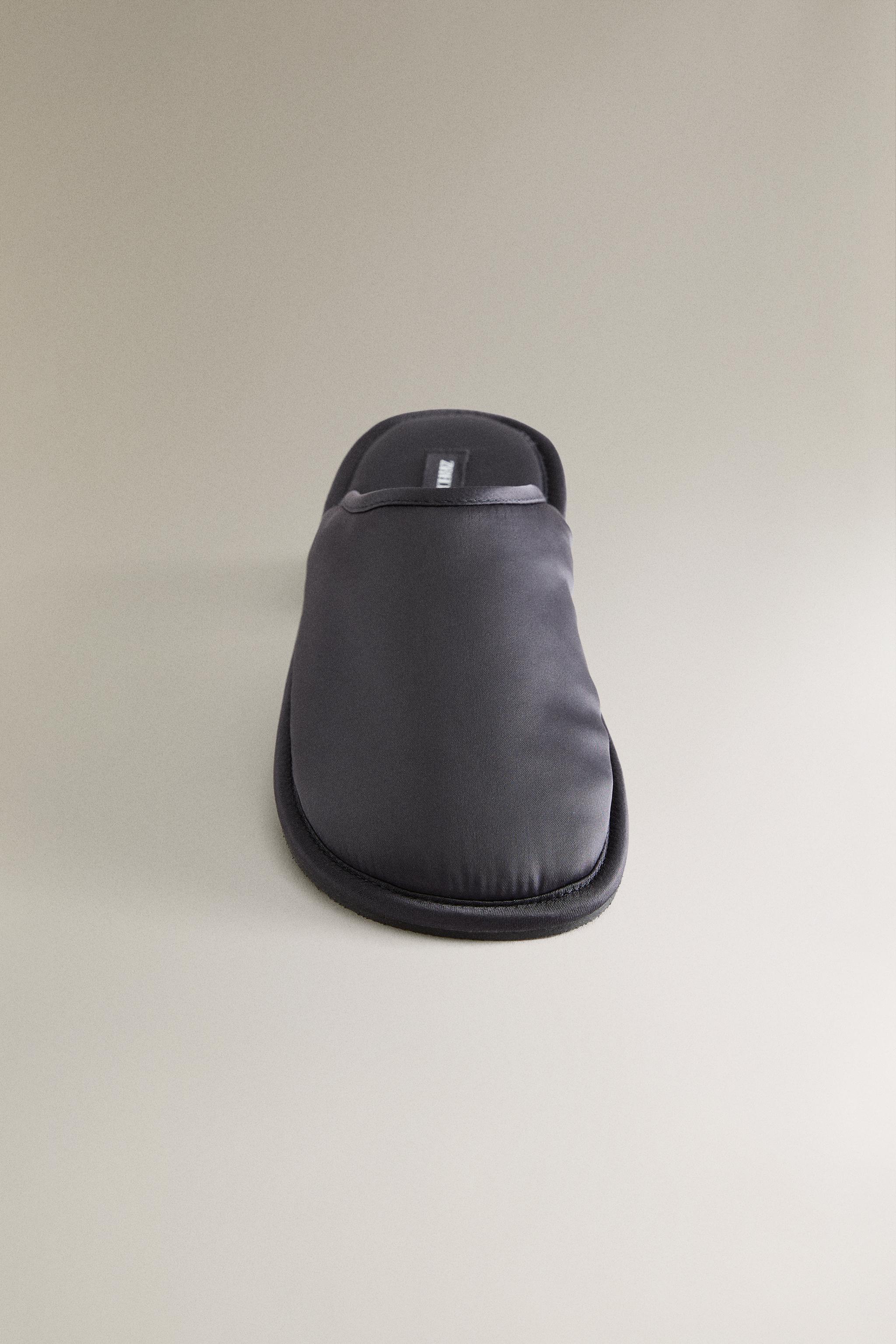 SATEEN MULE SLIPPERS