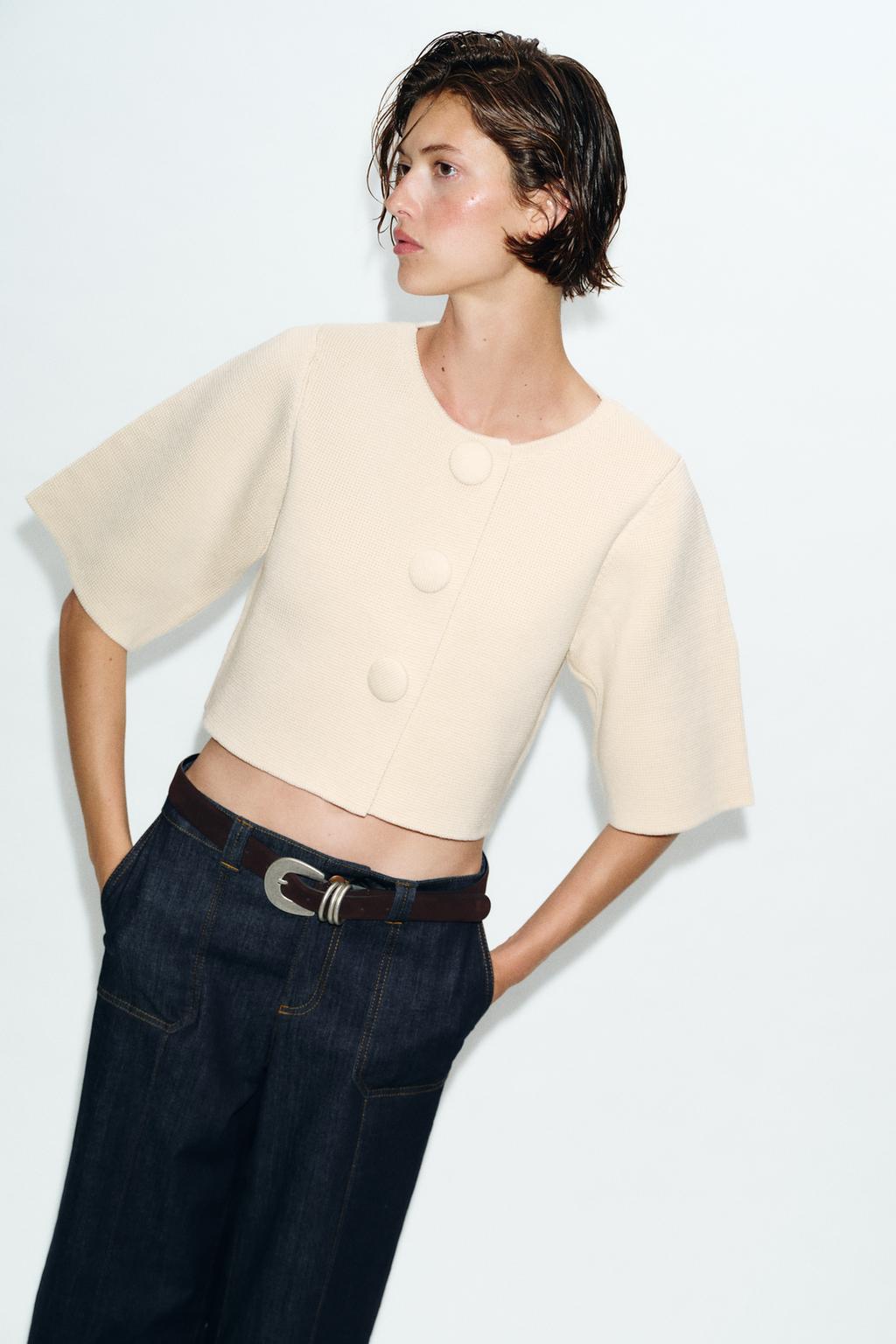 CROPPED KNIT JACKET - image 2
