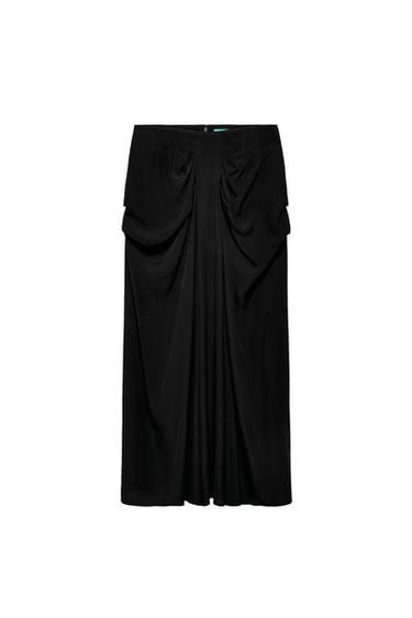 DRAPED SKIRT MARISA BERENSON X ZARA - Black by Zara