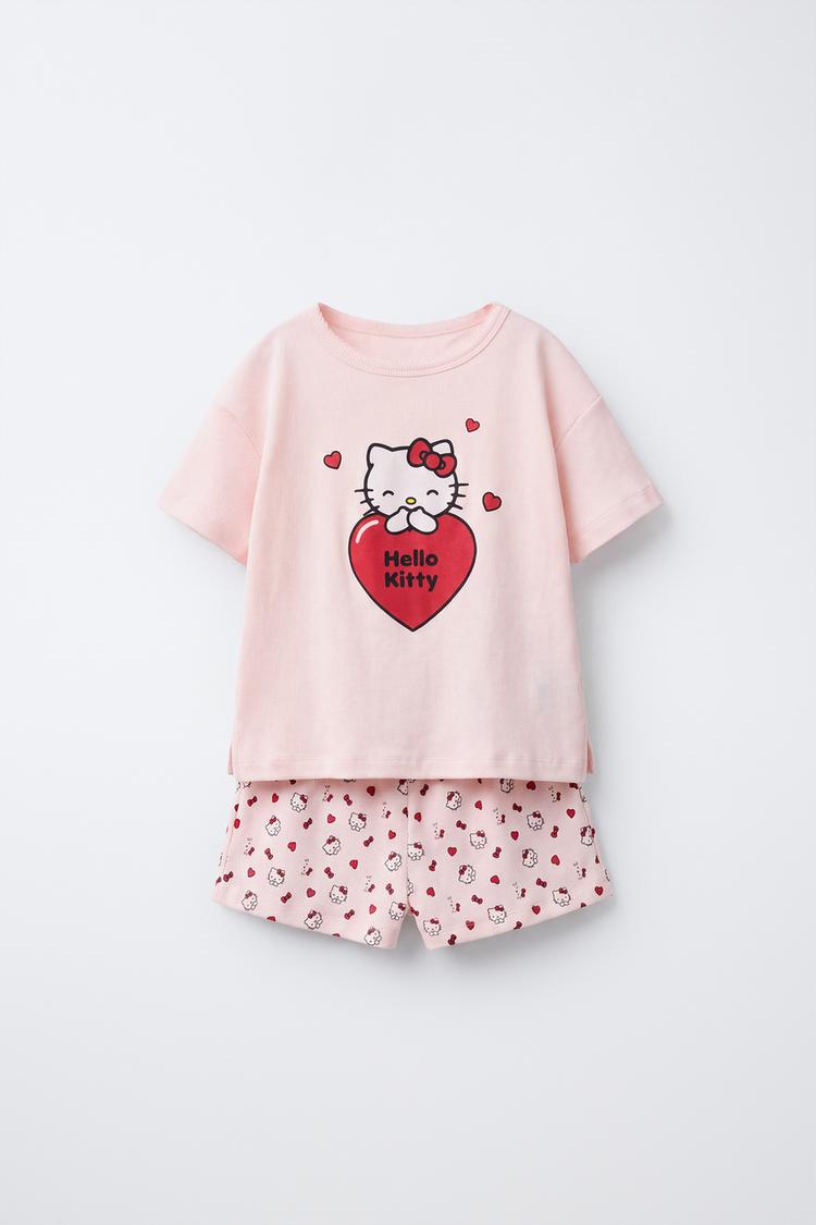 6-14 YEARS/ HELLO KITTY© SANRIO PRINT PYJAMAS — Light pink