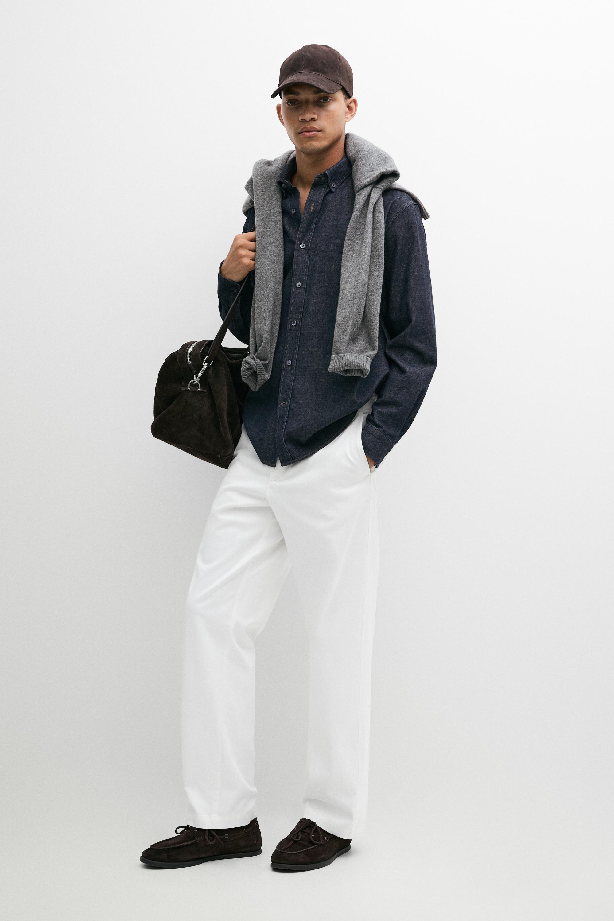 Chemise regular fit en denim 100 % coton