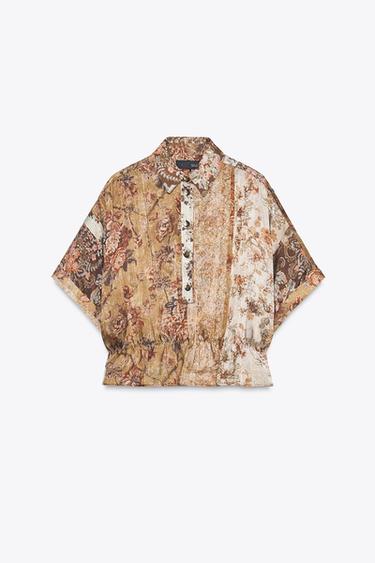 PRINTED SATIN SHIRT - Multicoloured by Zara - Image 5