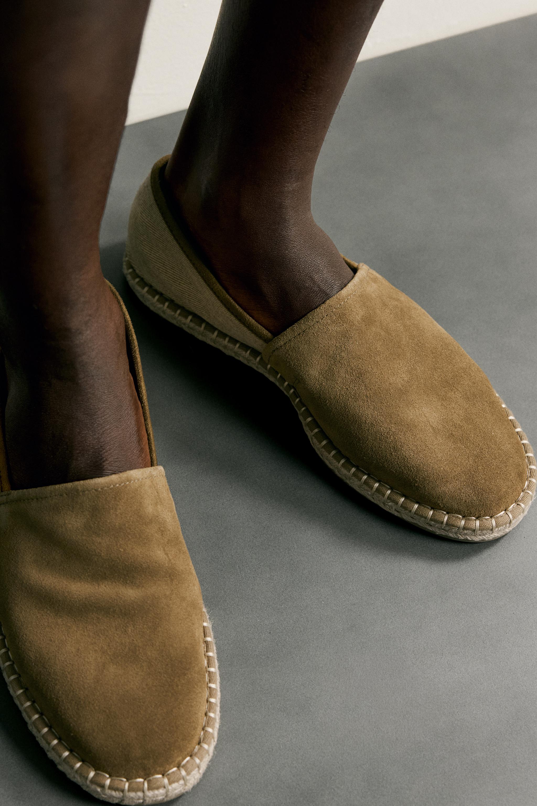Zara Kombine Deri Espadril görsel 3