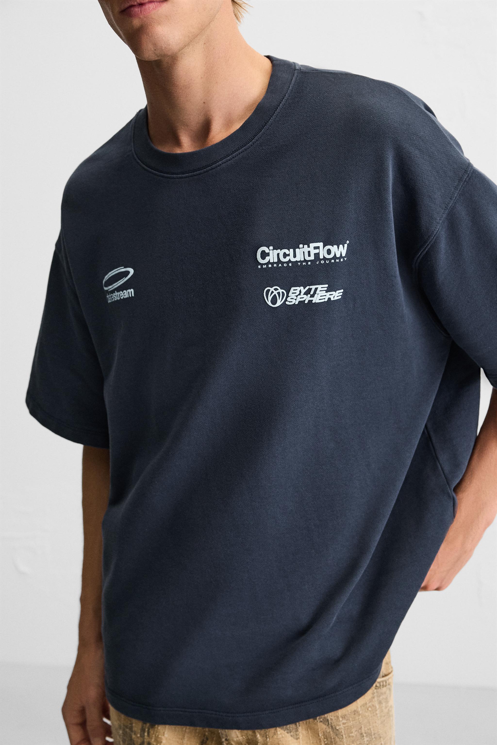 GRAPHIC PRINT SWEATSHIRT - Blue | ZARA United States