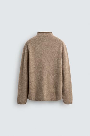 PULL LAINE ET SOIE BOUTONNÉ - Beige de Zara - Image 7