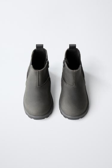 BAREFOOT LEATHER BOOTS - Anthracite grey by Zara - Image 8