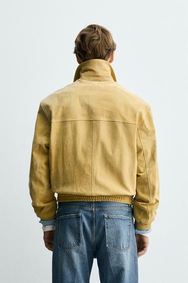 BLOUSON RELAXED EN DAIM - Jaune de Zara - Image 2