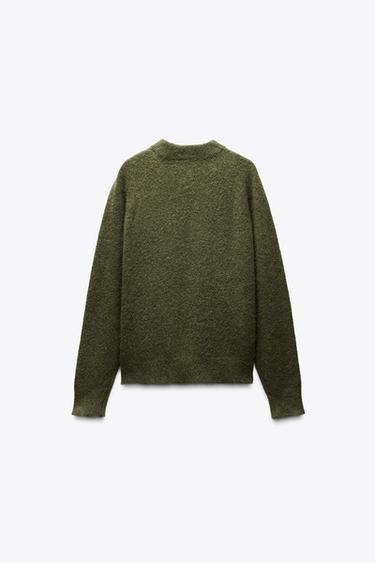 PLAIN KNIT SWEATER - Khaki by Zara - Image 3