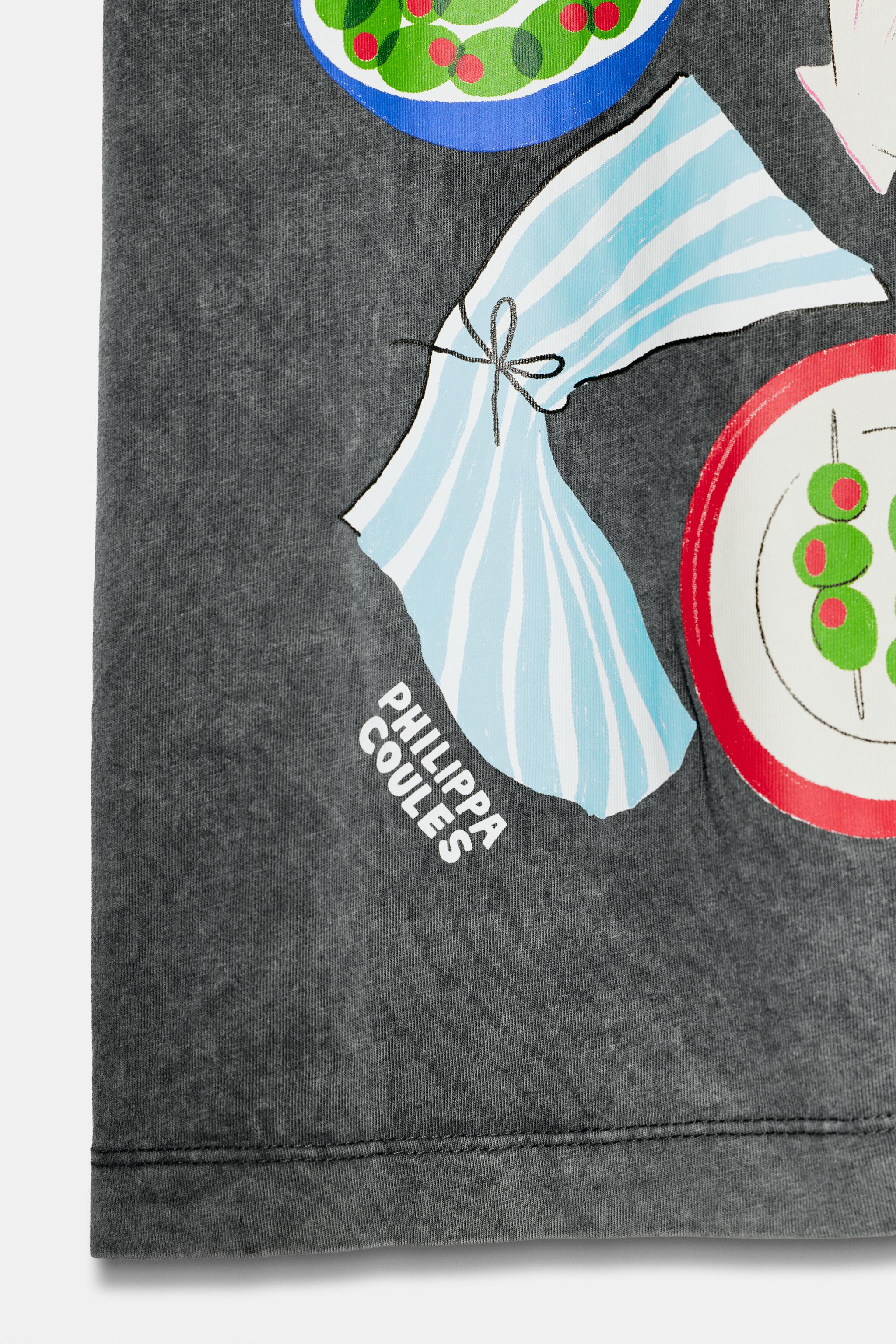 PHILIPPA COULES WASHED EFFECT T-SHIRT