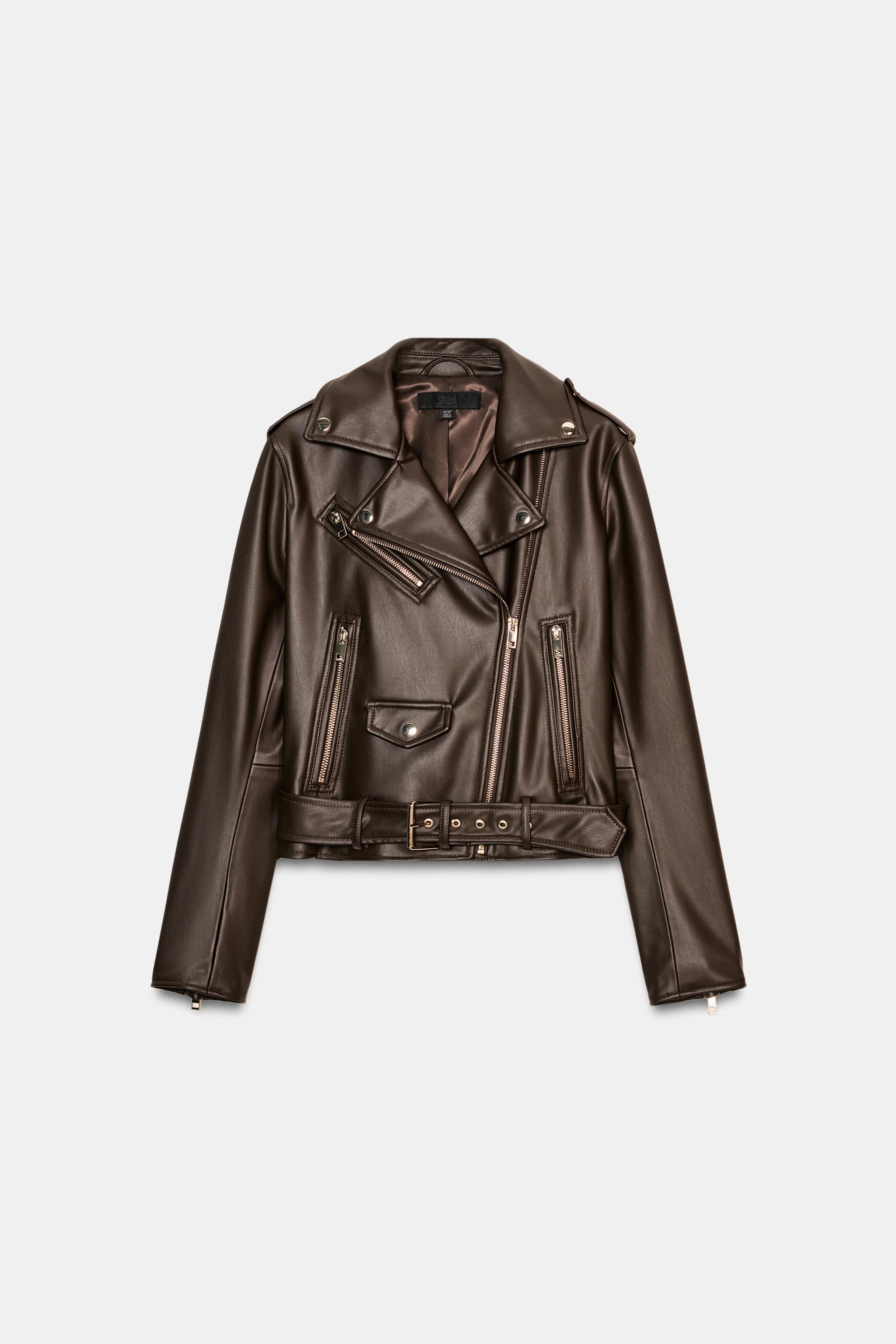 FAUX LEATHER BIKER JACKET