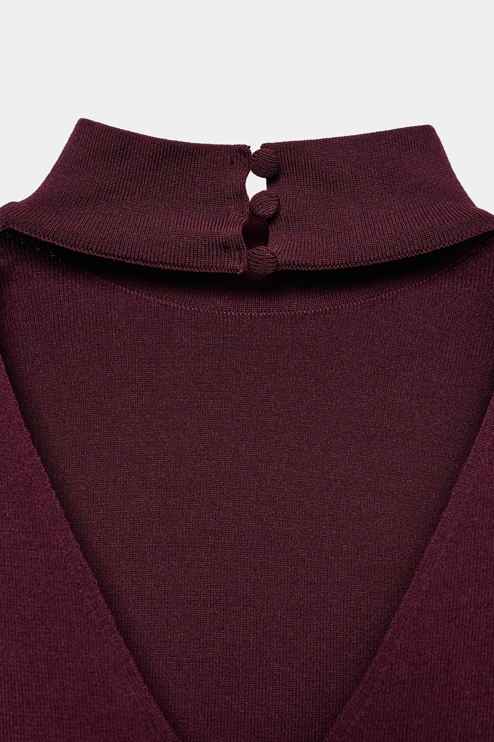 SHOULDER PAD KNIT SWEATER