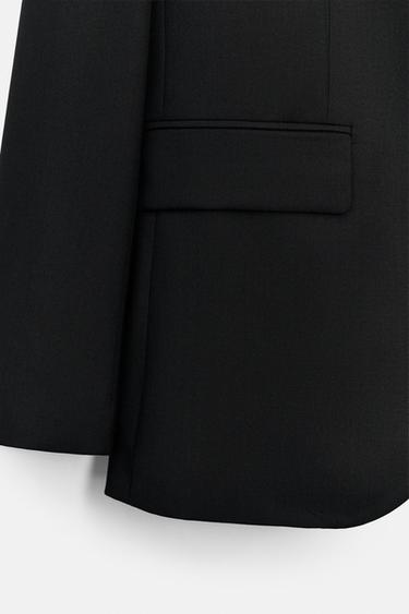 OVERSIZE WOOL BLEND BLAZER 50TH ANNIVERSARY - Black by Zara - Image 4
