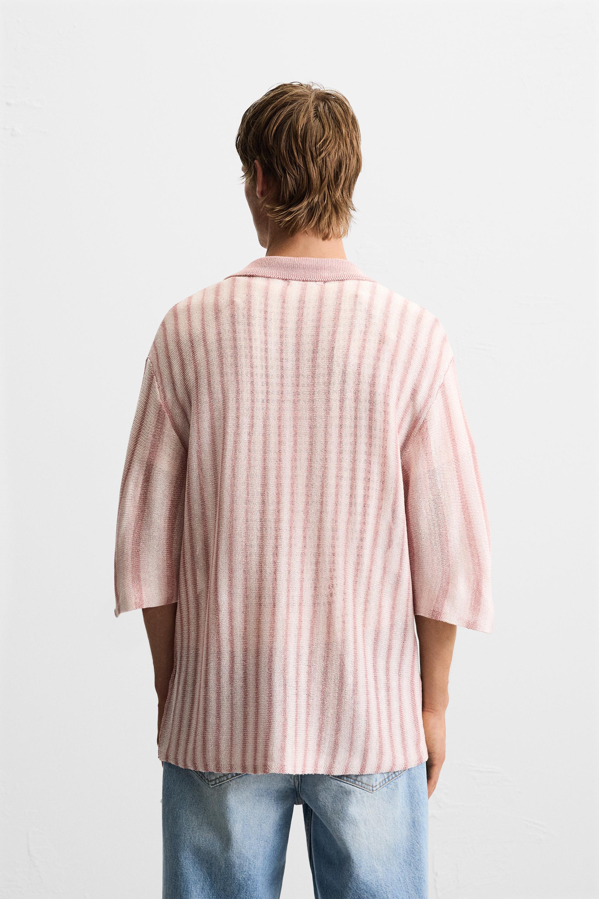 JACQUARD KNIT SHIRT - Dusty pink | ZARA United States