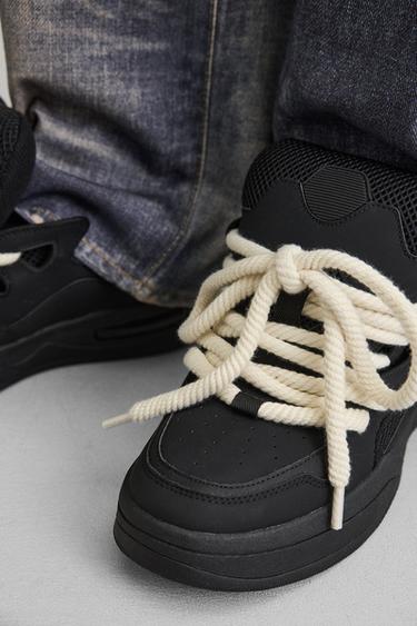 ROPE SKATE TRAINERS - Black by Zara