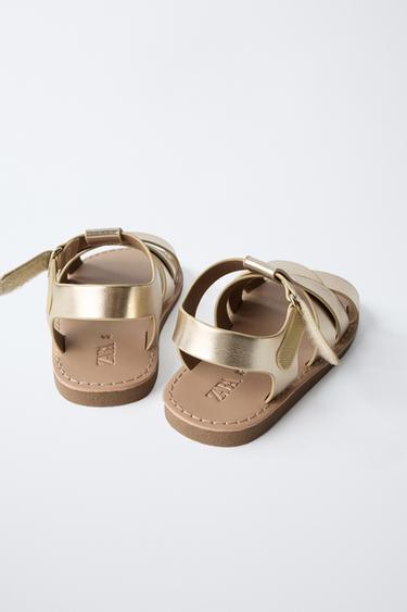 METALLIC SANDALS - Gold by Zara - Image 3