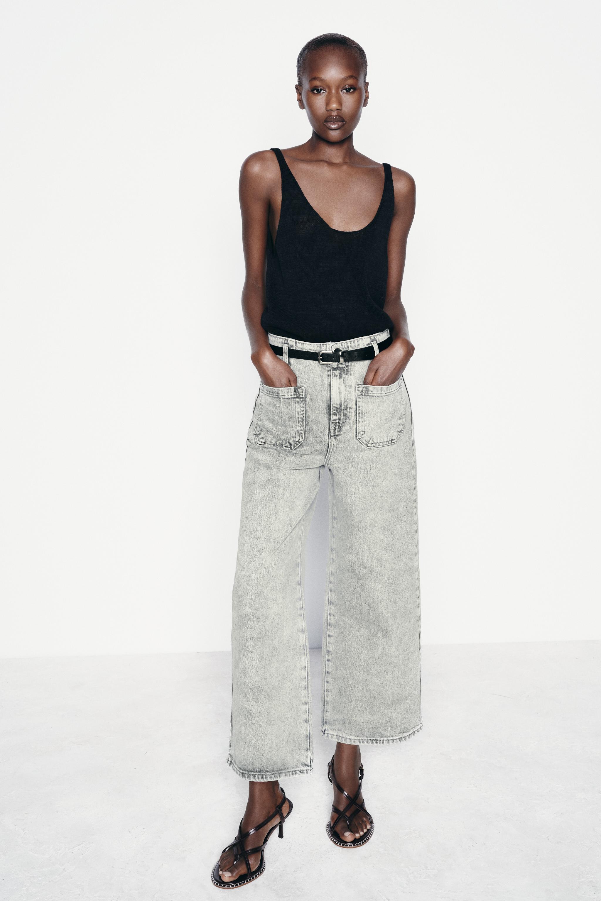 Jeans cropped shops zara