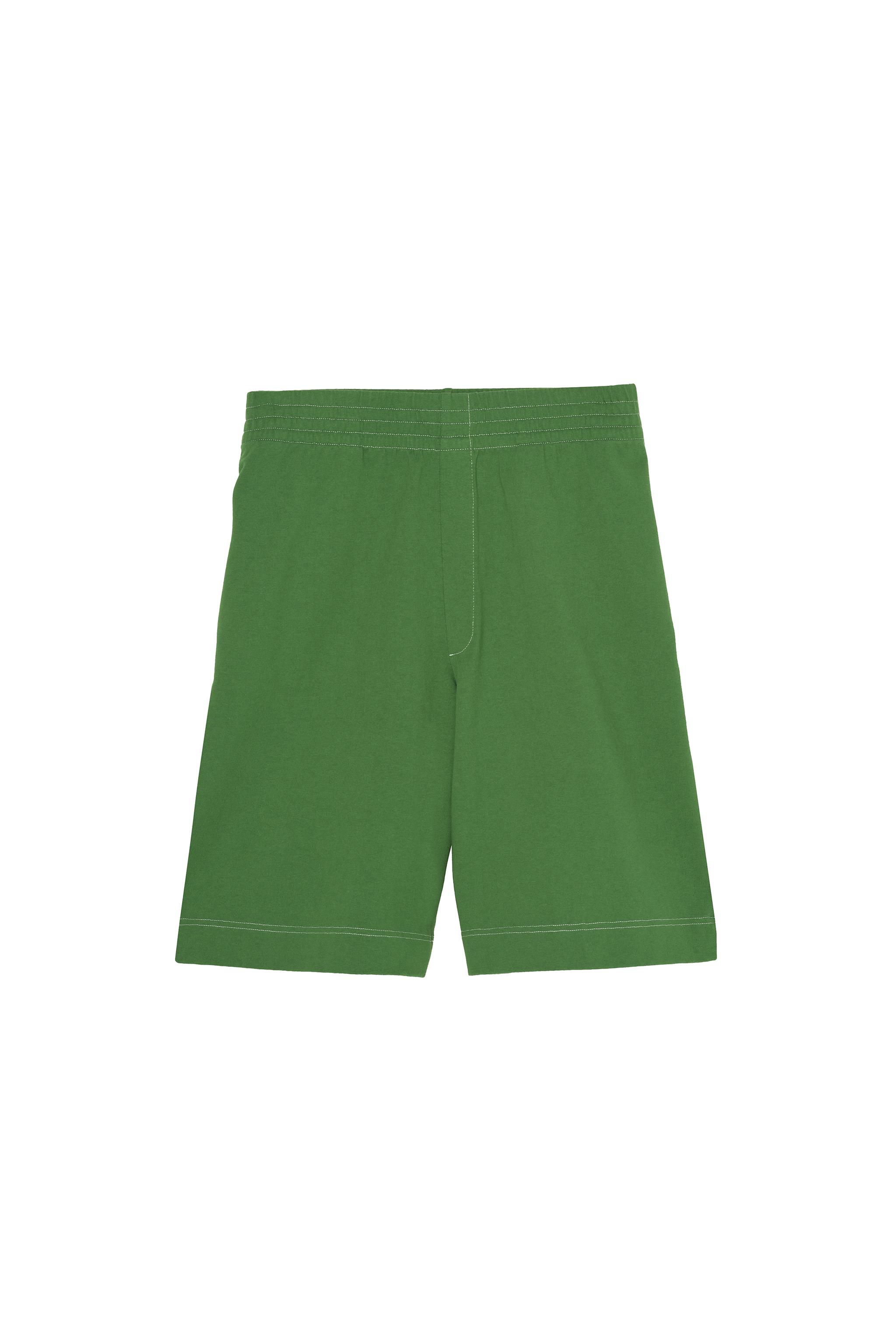 WIDE FIT JOGGER SHORTS — Green