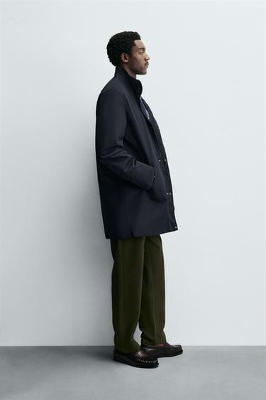 WATER-REPELLENT DETACHABLE TECHNICAL PARKA - Navy blue by Zara - Image 3