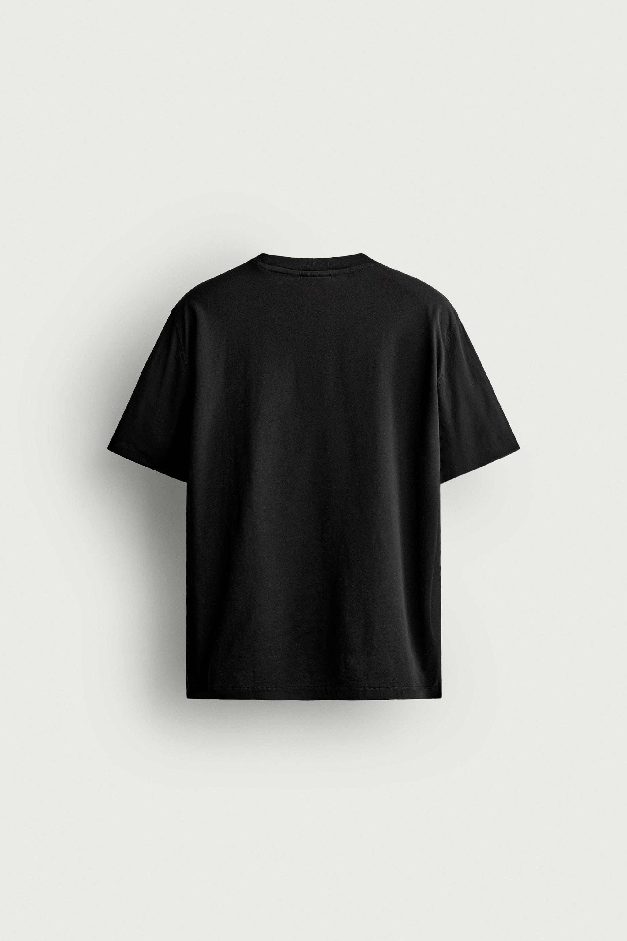 Мужские футболки Zara RELAXED FIT LIGHTWEIGHT T-SHIRT — фото 9