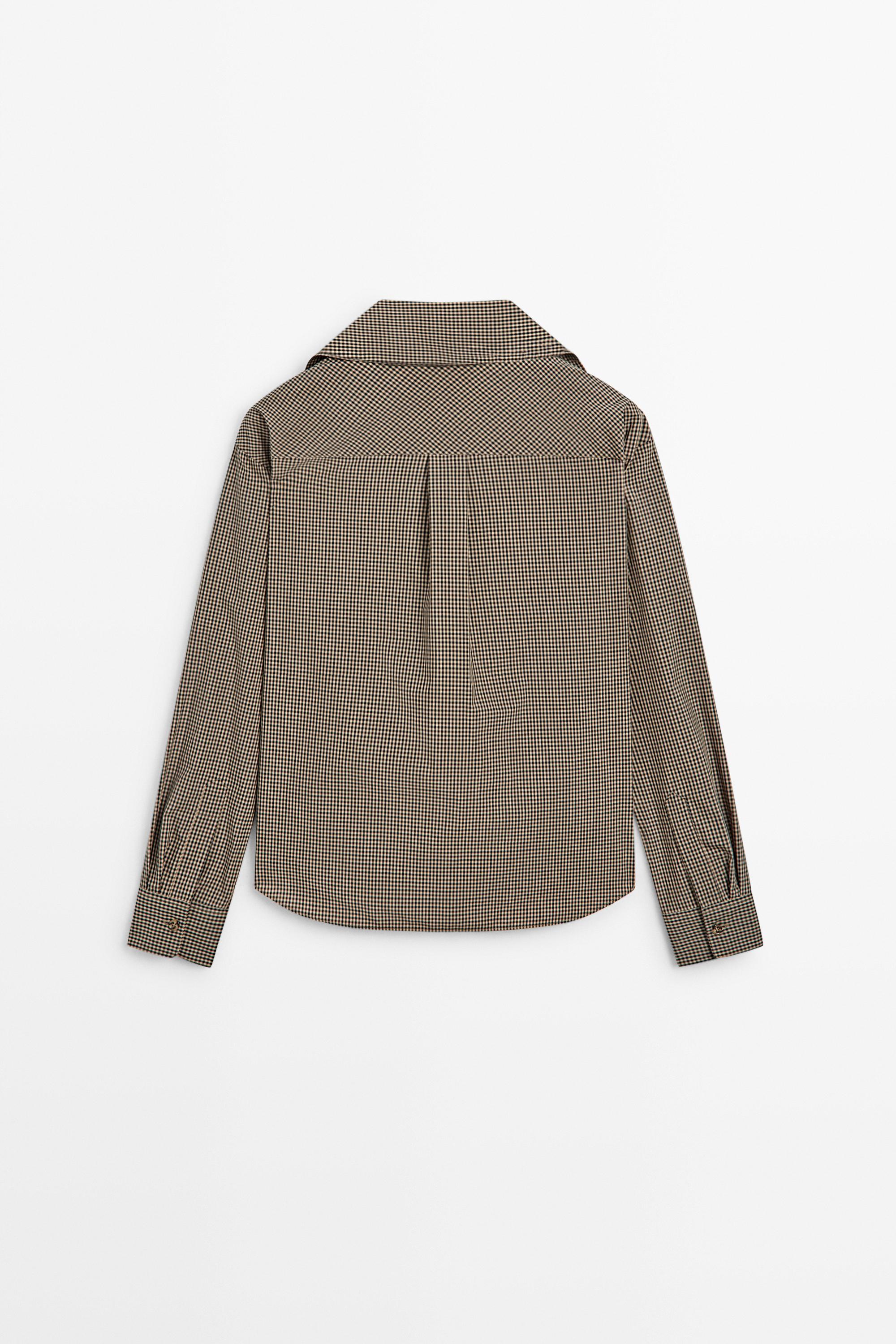 Chemise à carreaux vichy en coton mélangé
