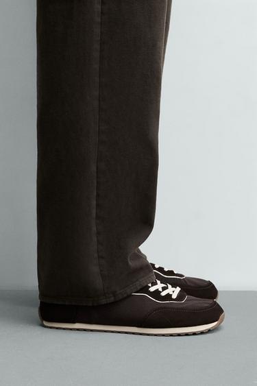 Zara BAREFOOT SNEAKERS - Brown - Image 0