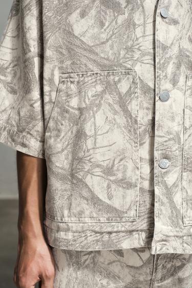 WASHED ABSTRACT PRINT OVERSHIRT - 026 by Zara