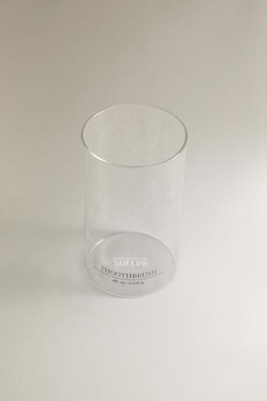 BOROSILICATE GLASS SLOGAN TOOTHBRUSH HOLDER - 990 de Zara - Image 1