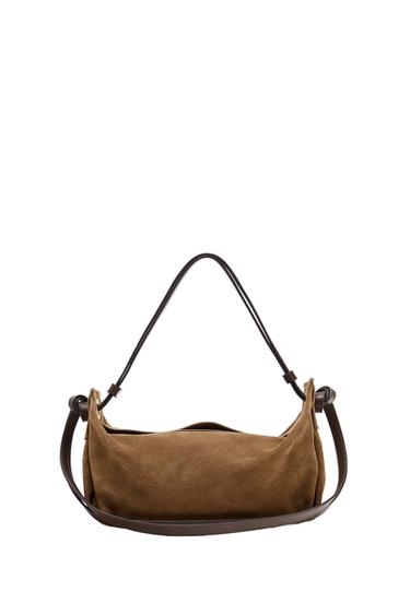LÄNGLICHE HANDTASCHE AUS LEDER - SAND/BRAUN von Zara