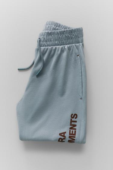 6-14 AÑOS/ PIJAMA RAYAS Y TEXTO - Azul de Zara