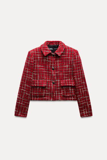 SAKO S VÝZTUŽĺ A VYCPÁVKAMI RAMEN - Červená / Černá od Zara