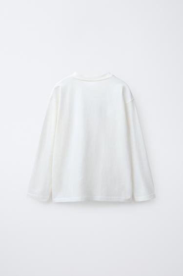 T-SHIRT IMPRIMÉ INSCRIPTION - Blanc cassé de Zara - Image 1