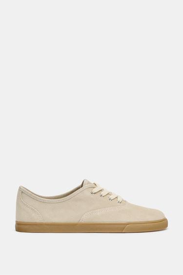 SUEDE BAREFOOT TRAINERS - Sand Brown by Zara