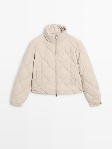 Chaqueta corta acolchada water repellent - Crudo de Zara
