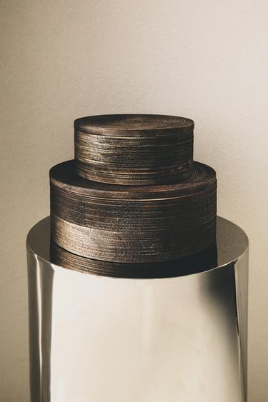 ROUND WOODEN BOX - Dark brown by Zara - Image 5