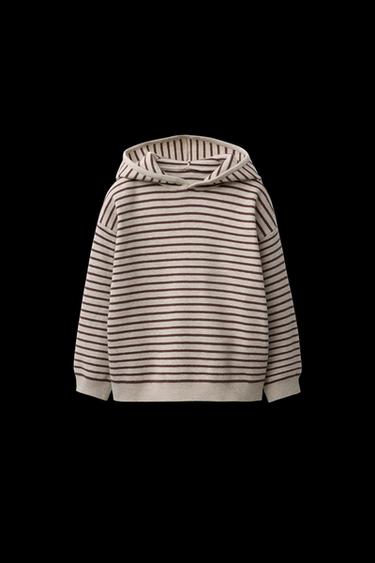 GESTREIFTES STRICK-SWEATSHIRT - Dunkelbraun von Zara - Bild 0