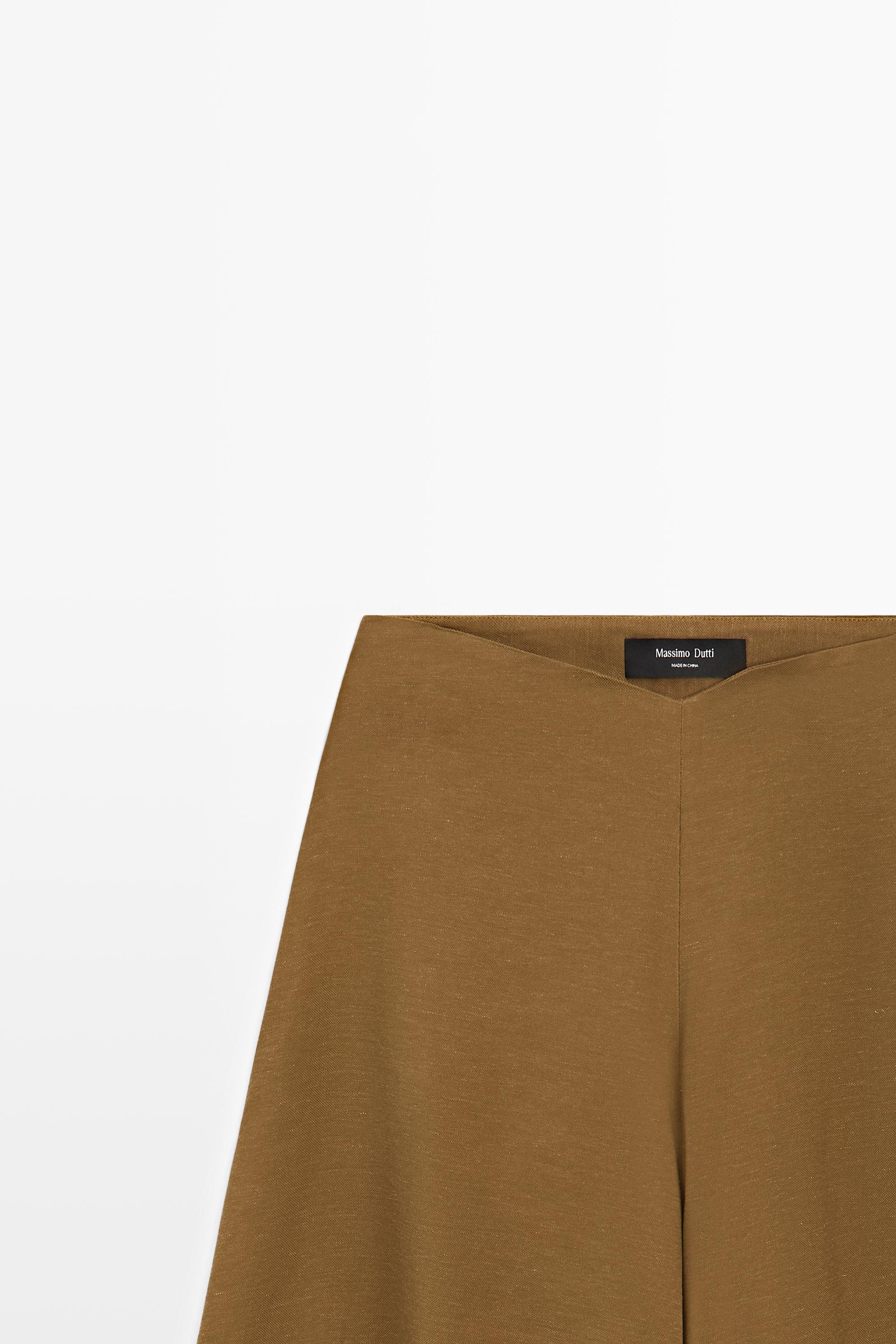 Flowing fabric wide-leg trousers — 694