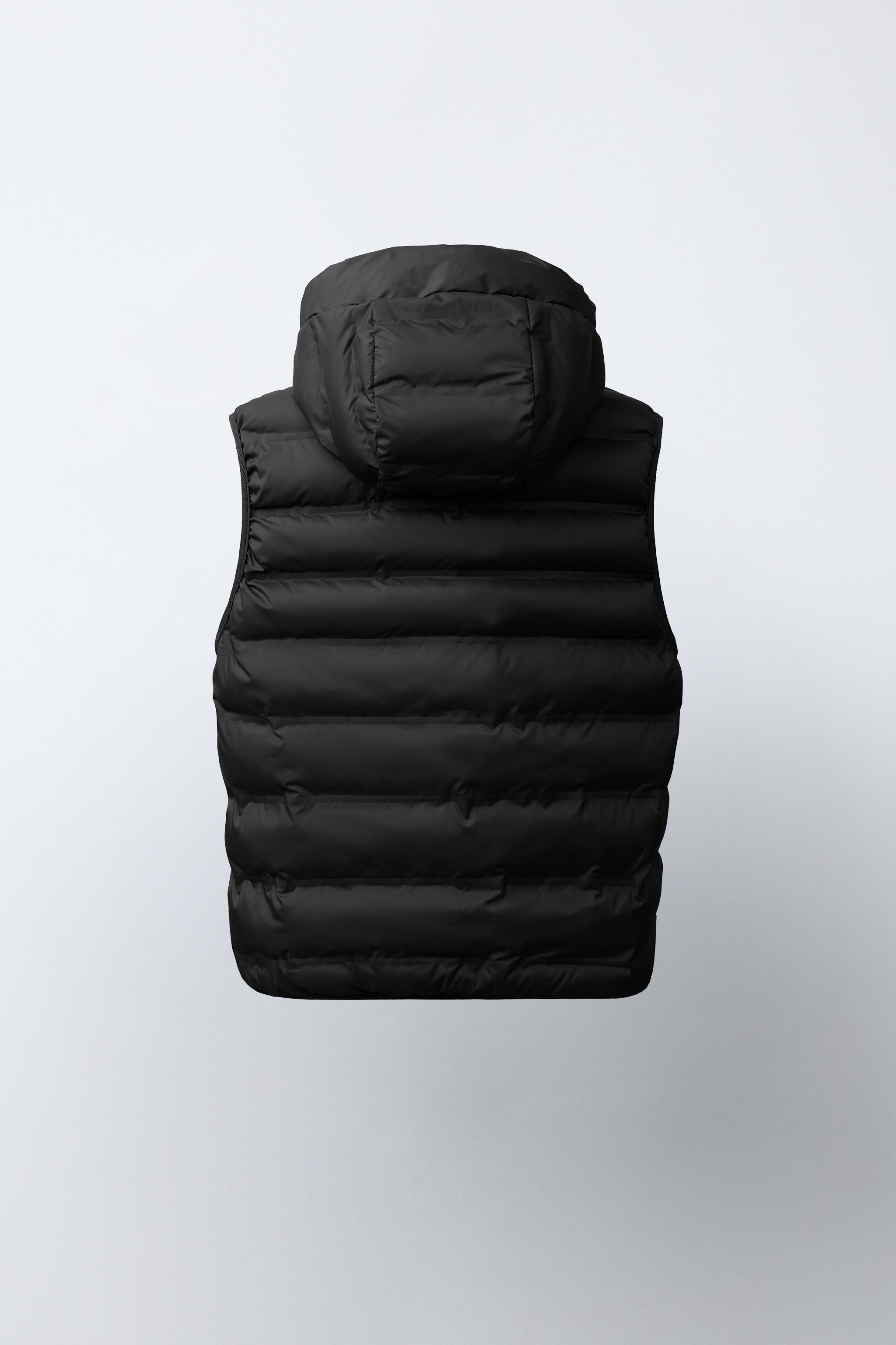 撥水加工入りウルトラライトフードベスト - ブラック | ZARA Japan / 日本