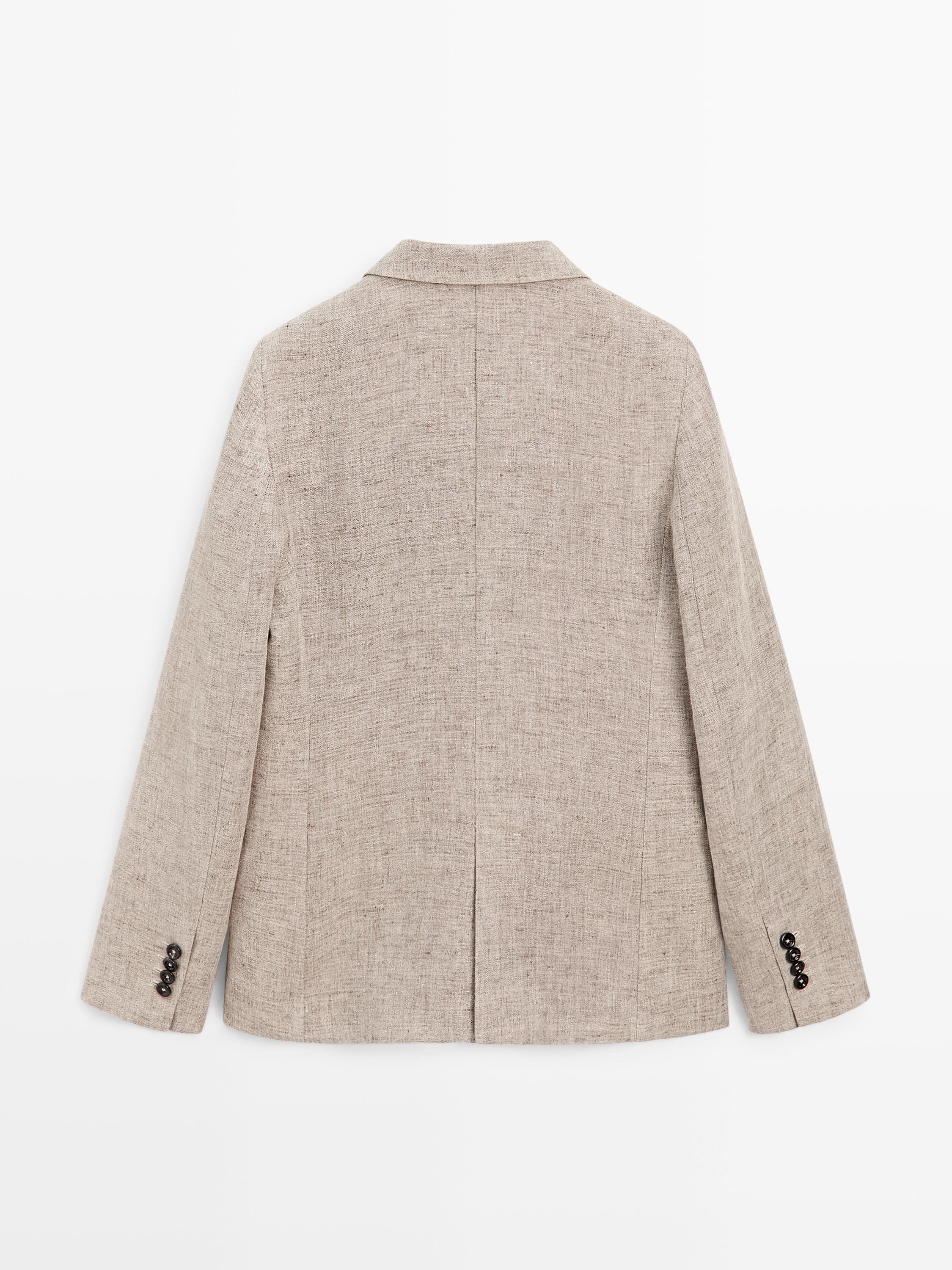 100% linen melange blazer