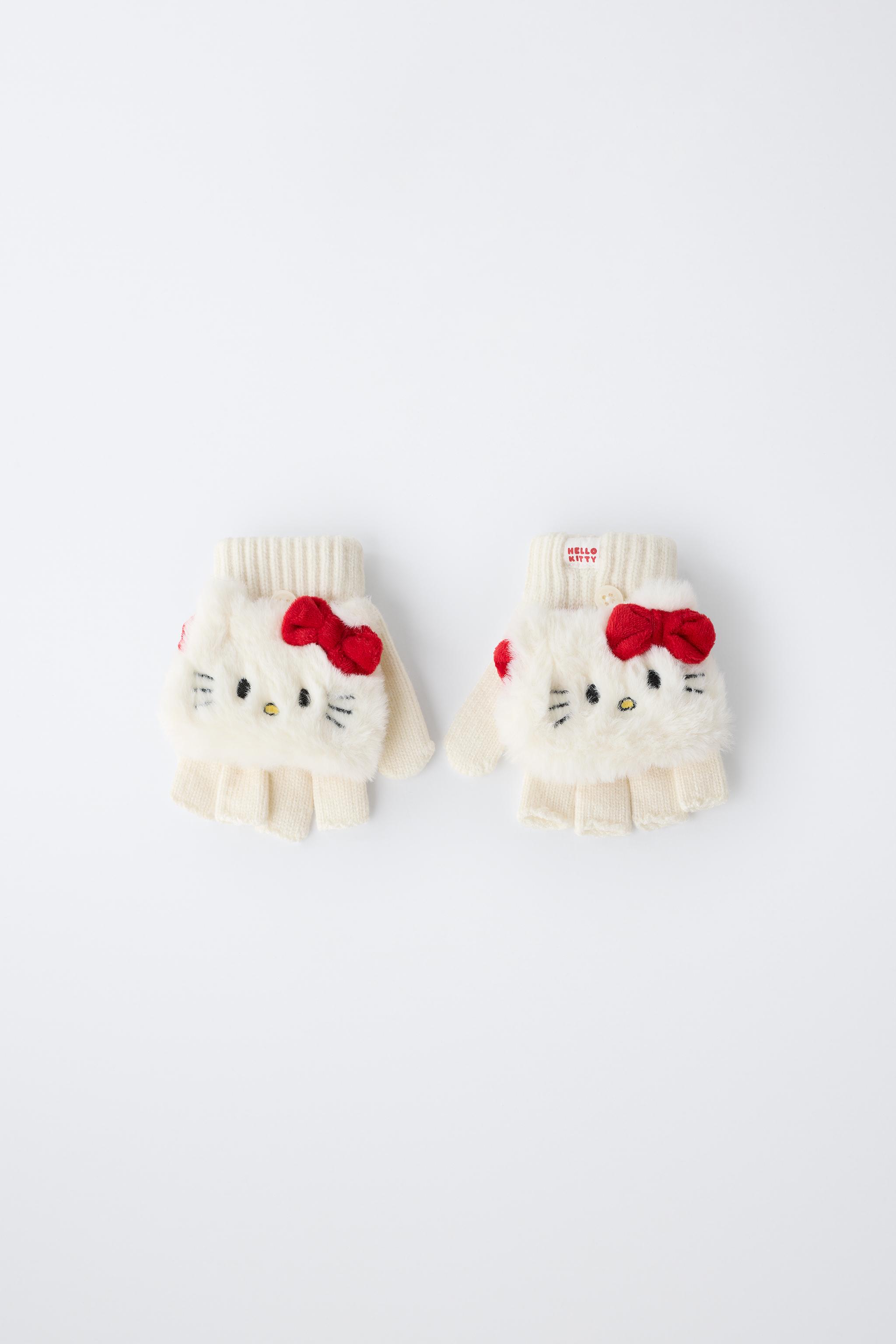 GUANTES MITONES BORDADO HELLO KITTY © SANRIO