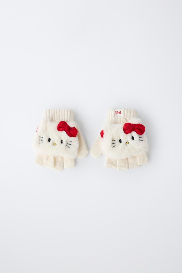 GUANTES MITONES BORDADO HELLO KITTY © SANRIO
