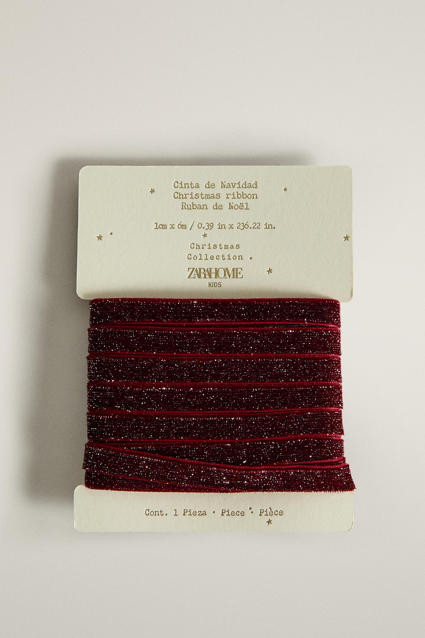 Zara Shiny Christmas Ribbon, цвет: Красный — фото 4